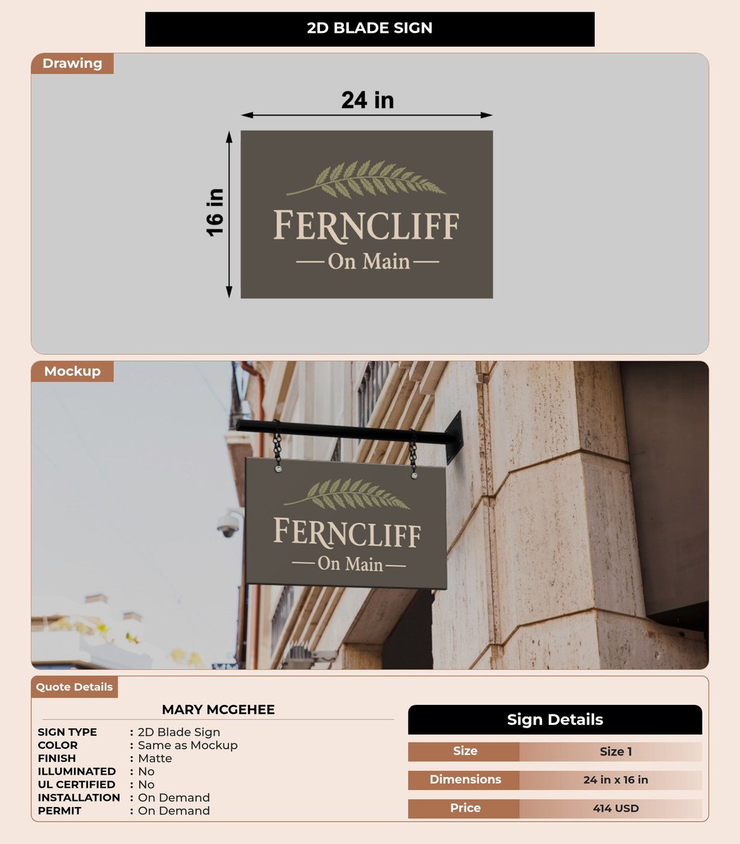 CUSTOM MOCKUP SIGN FOR Mary McGehee