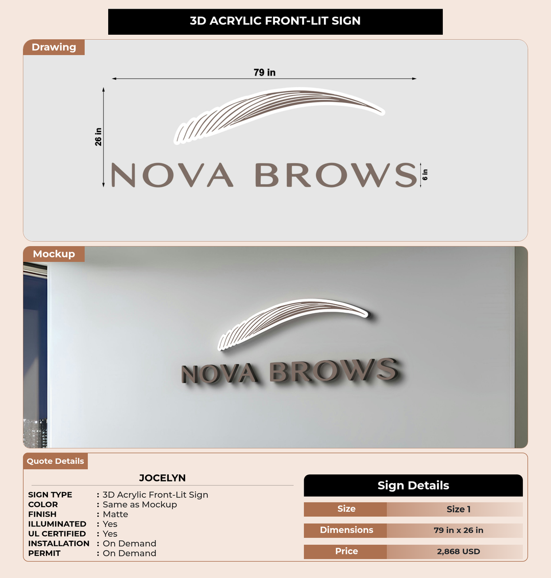 CUSTOM MOCKUP SIGN FOR Jocelyn