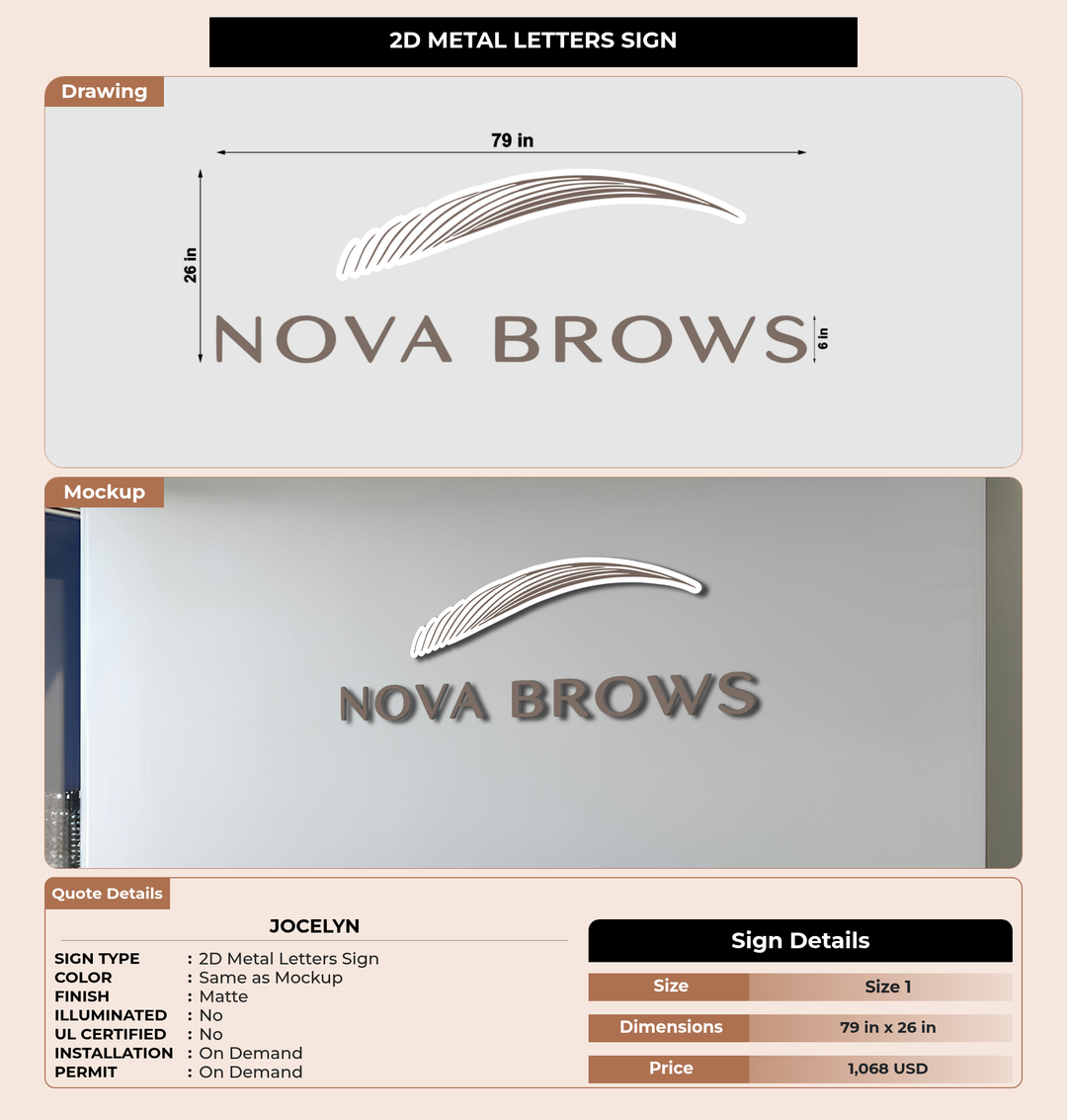 CUSTOM MOCKUP SIGN FOR Jocelyn