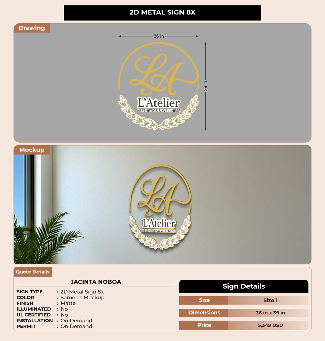 CUSTOM MOCKUP SIGN FOR Jacinta Noboa