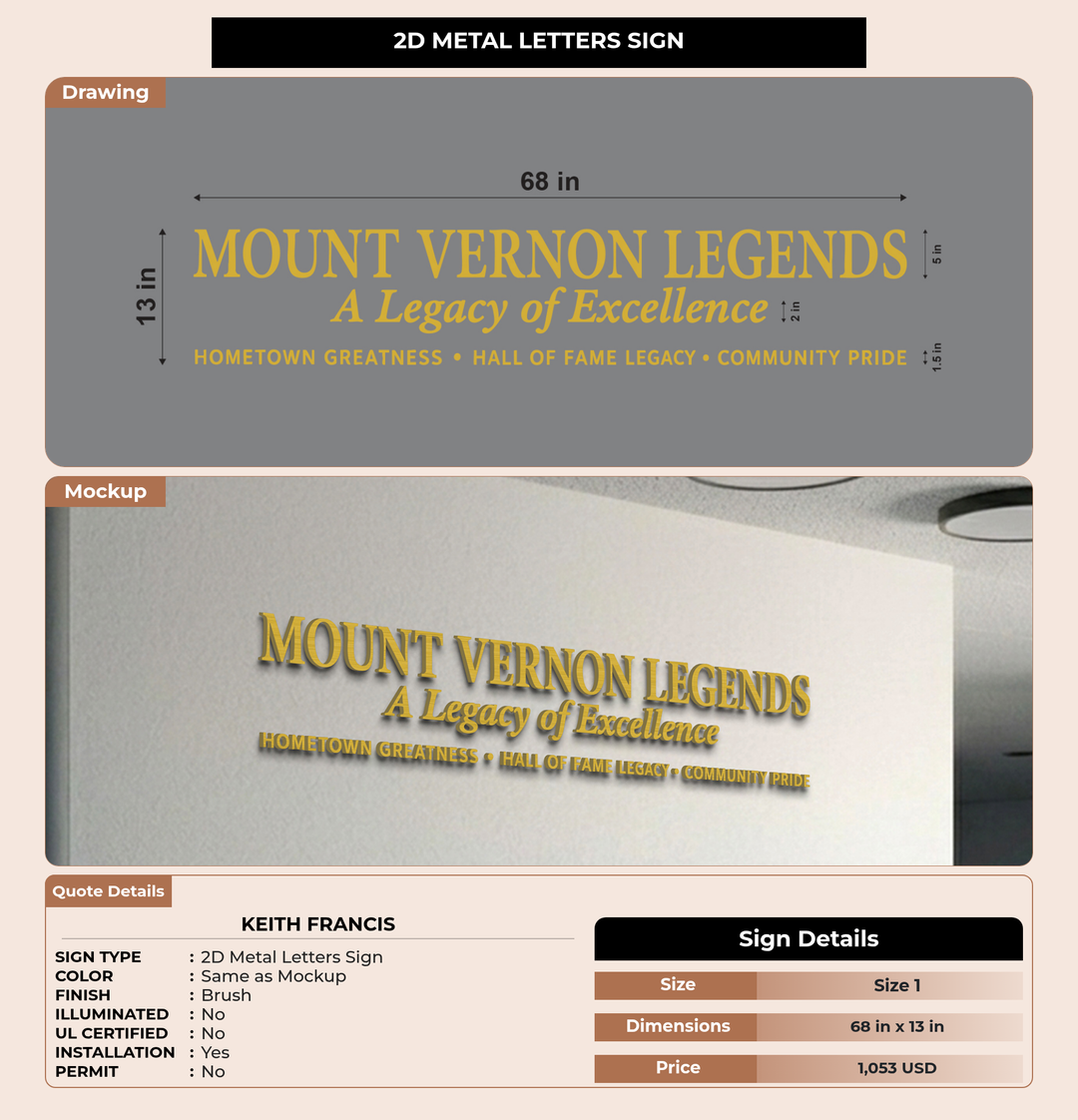 CUSTOM MOCKUP SIGN FOR Keith Francis
