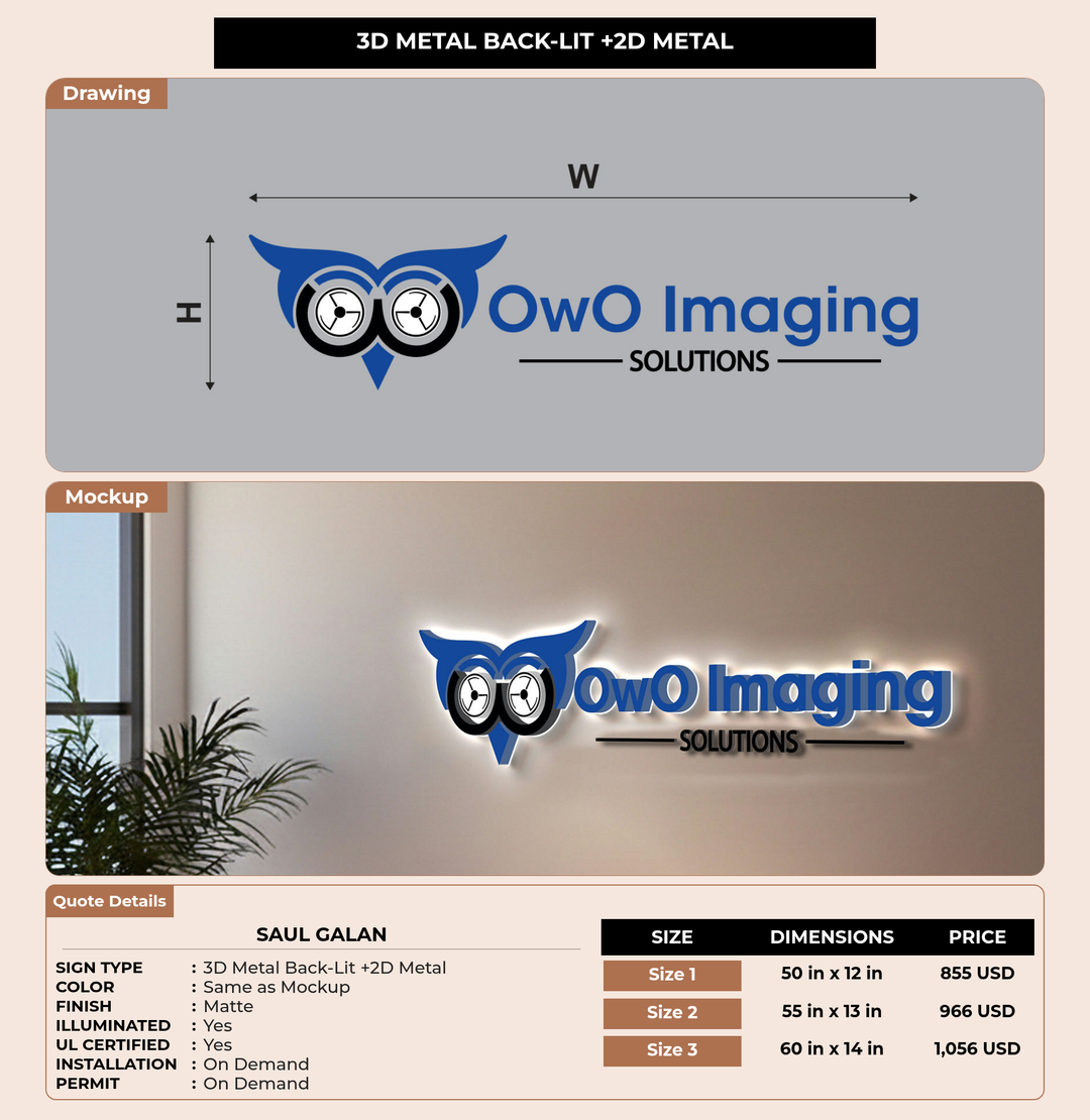 CUSTOM MOCKUP SIGN FOR Saul Galan