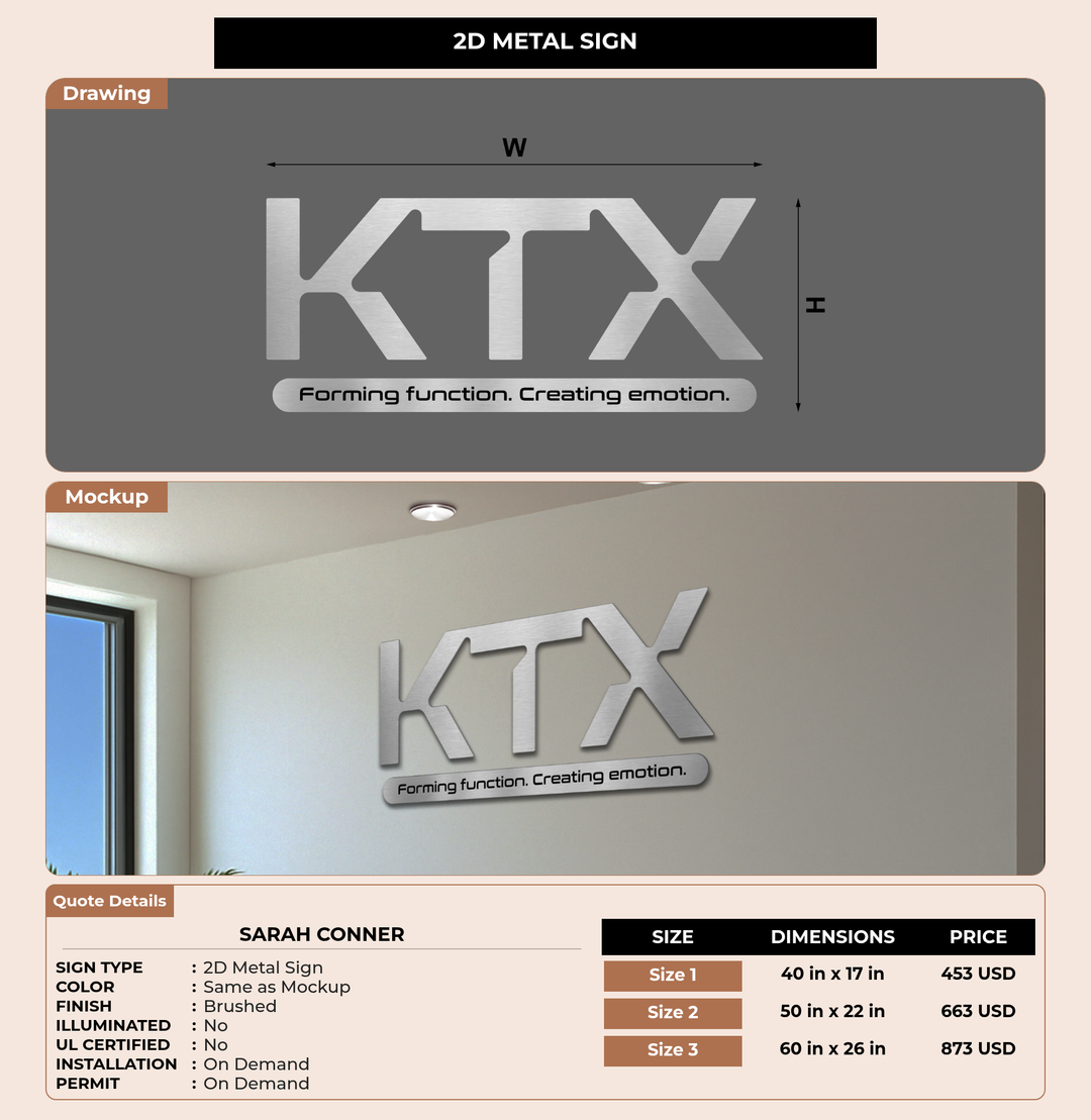 CUSTOM MOCKUP SIGN FOR Sarah Conner