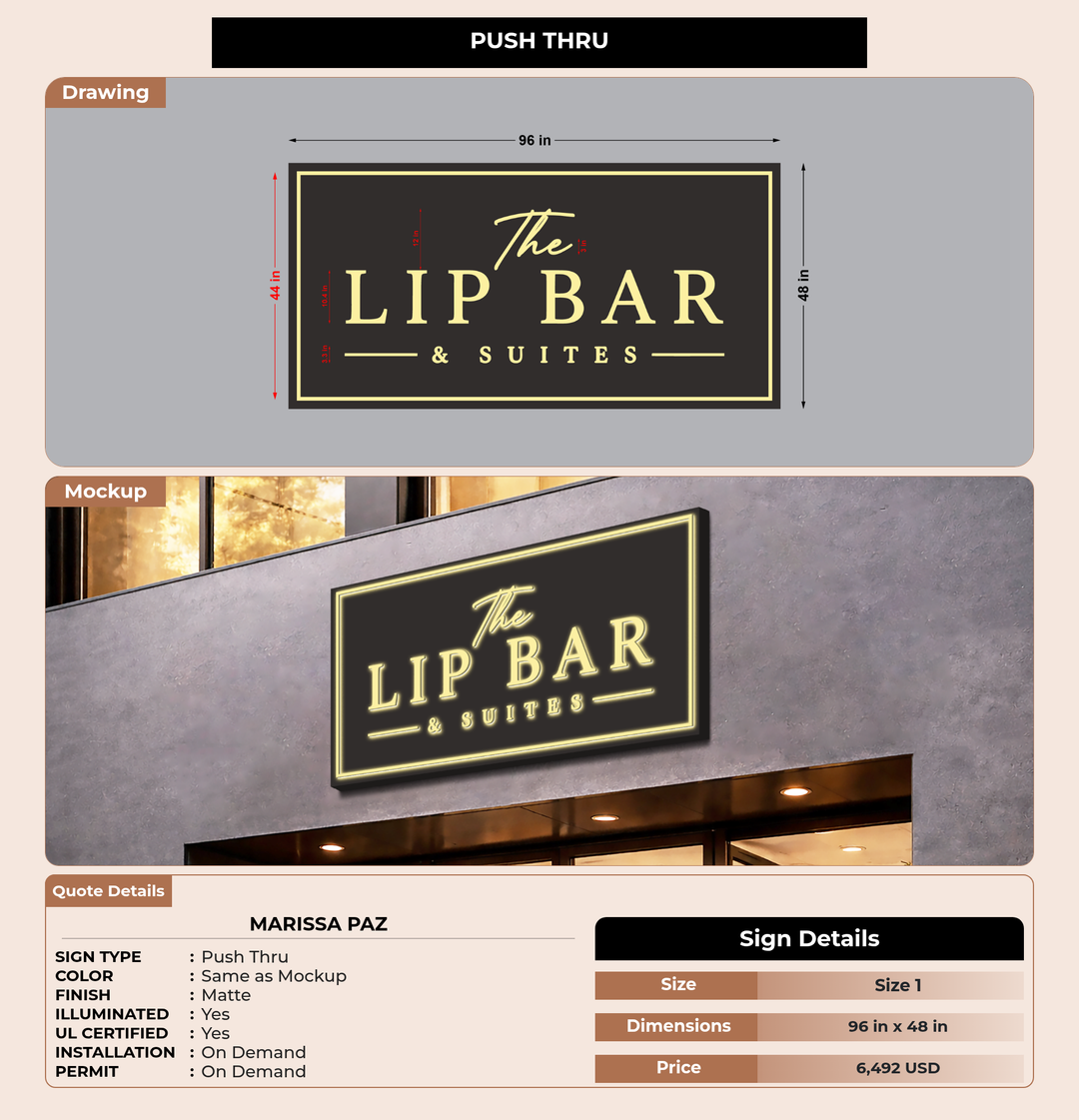 CUSTOM MOCKUP SIGN FOR Marissa Paz