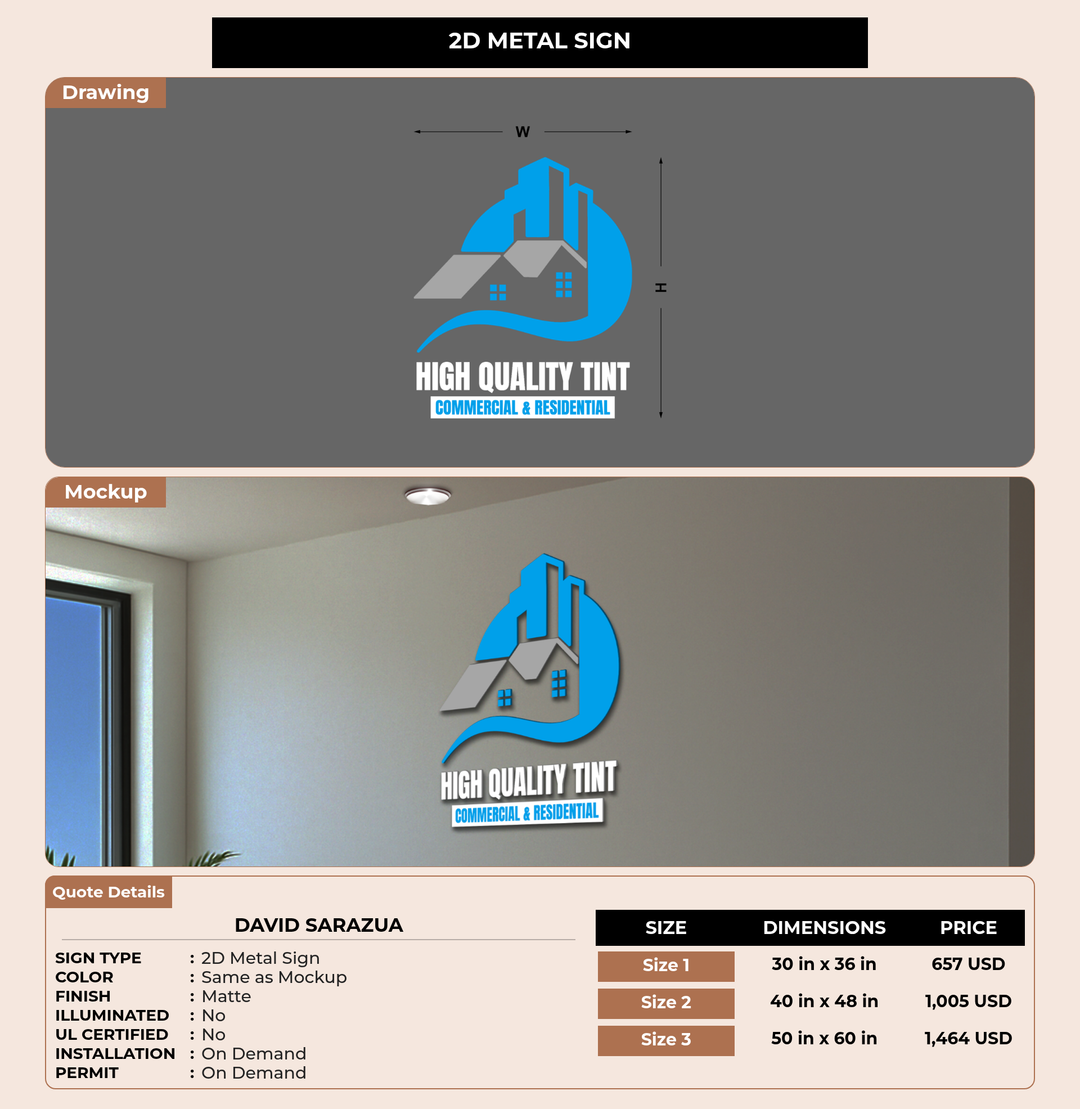 CUSTOM MOCKUP SIGN FOR David Sarazua