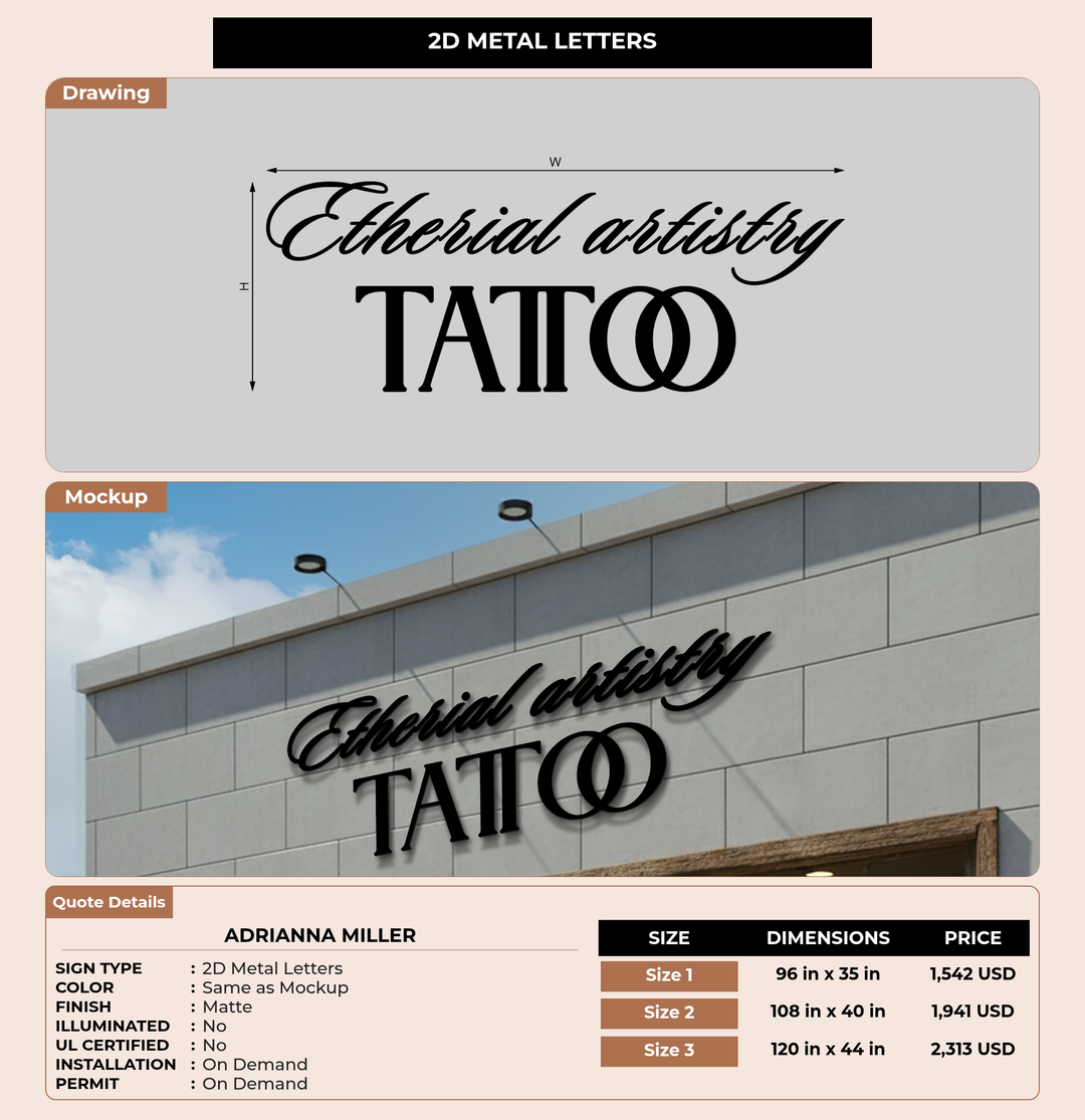 CUSTOM MOCKUP SIGN FOR Adrianna Miller