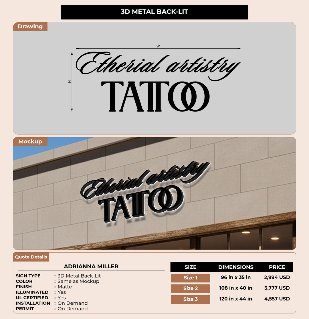 CUSTOM MOCKUP SIGN FOR Adrianna Miller