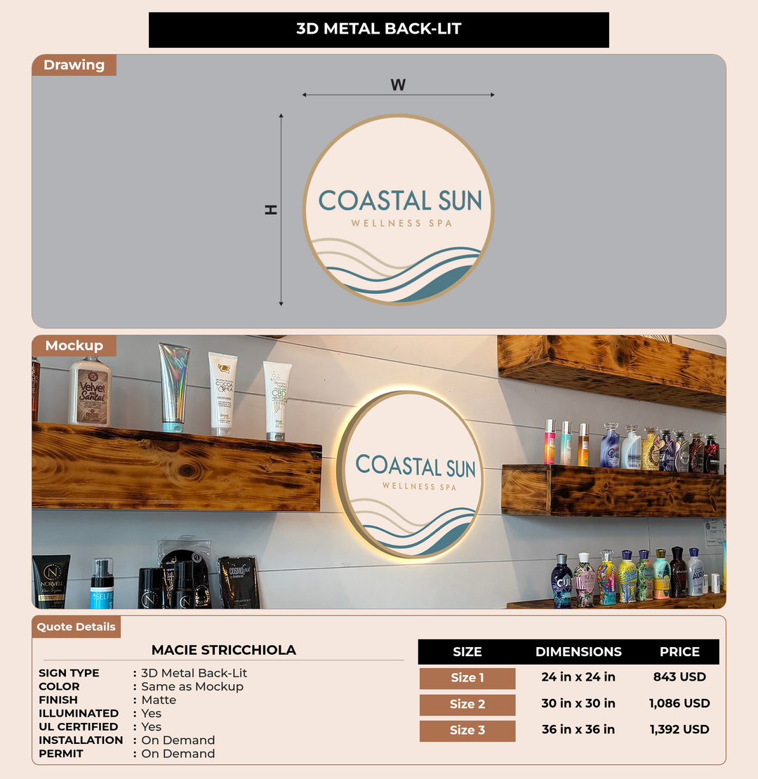 CUSTOM MOCKUP SIGN FOR Macie Stricchiola