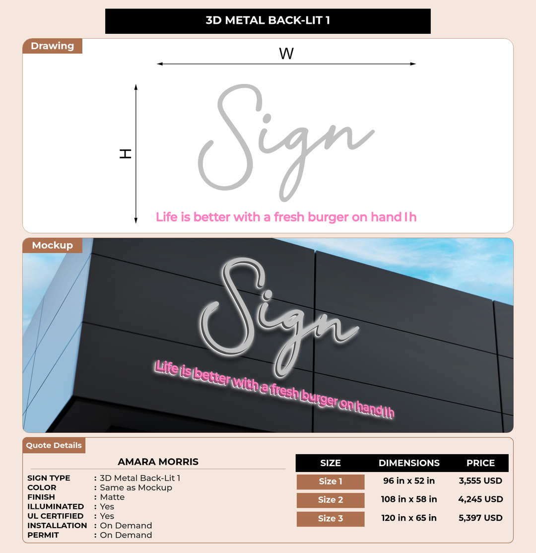 CUSTOM MOCKUP SIGN FOR Amara Morris