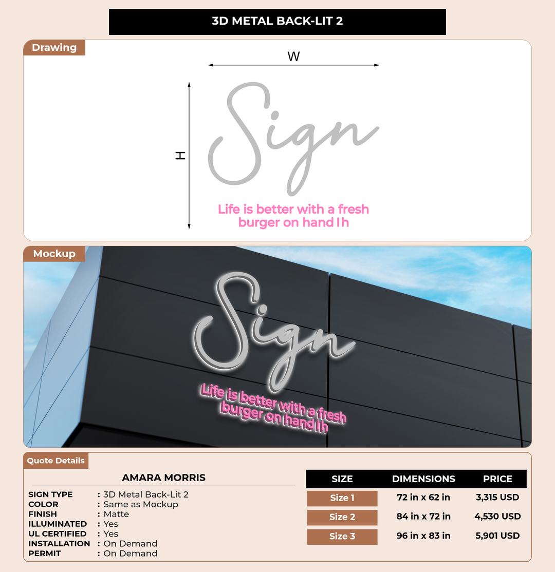 CUSTOM MOCKUP SIGN FOR Amara Morris