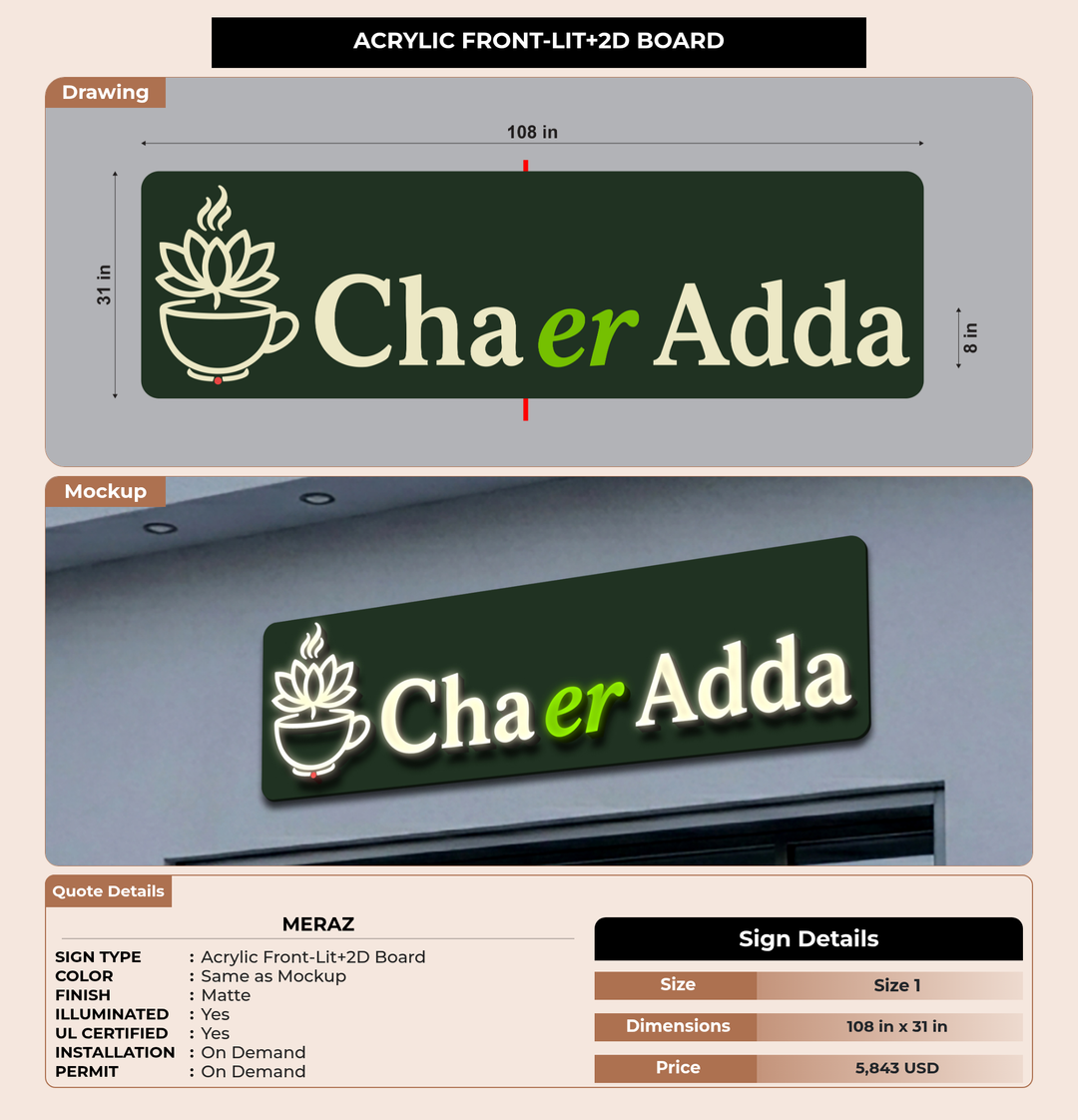 CUSTOM MOCKUP SIGN FOR Meraz