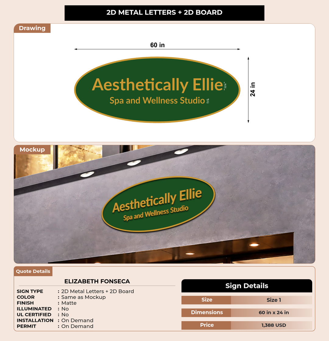 CUSTOM MOCKUP SIGN FOR Elizabeth Fonseca