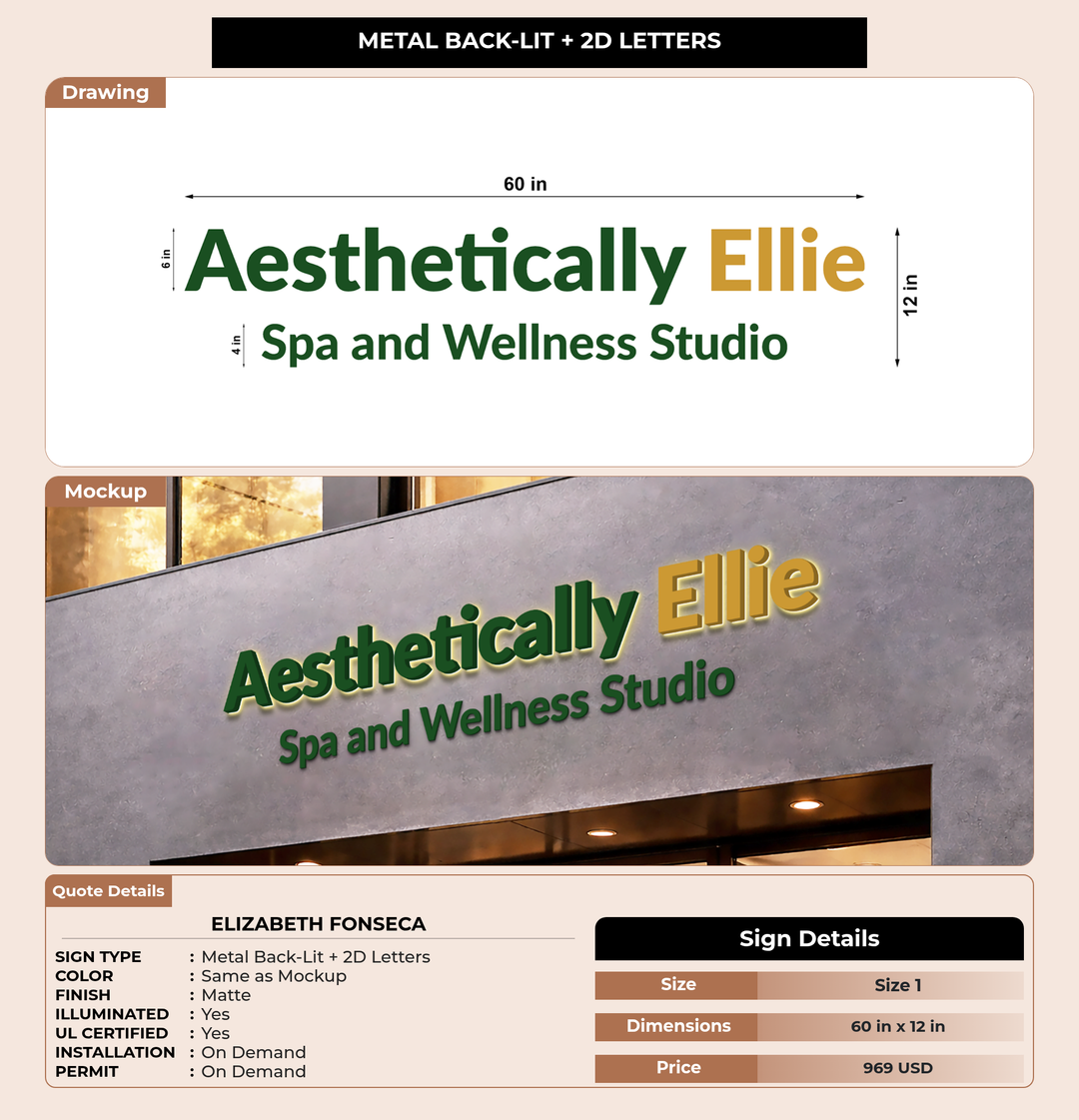 CUSTOM MOCKUP SIGN FOR Elizabeth Fonseca