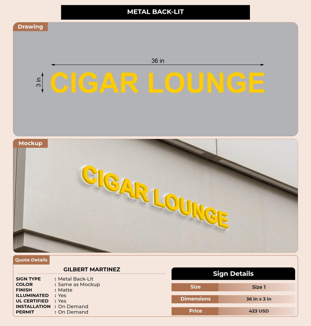 CUSTOM MOCKUP SIGN FOR Gilbert Martinez