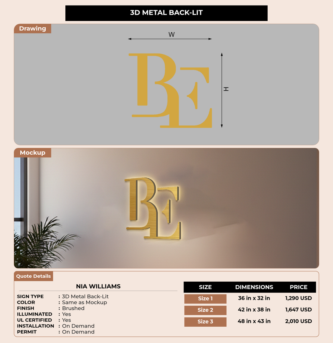CUSTOM MOCKUP SIGN FOR Nia Williams