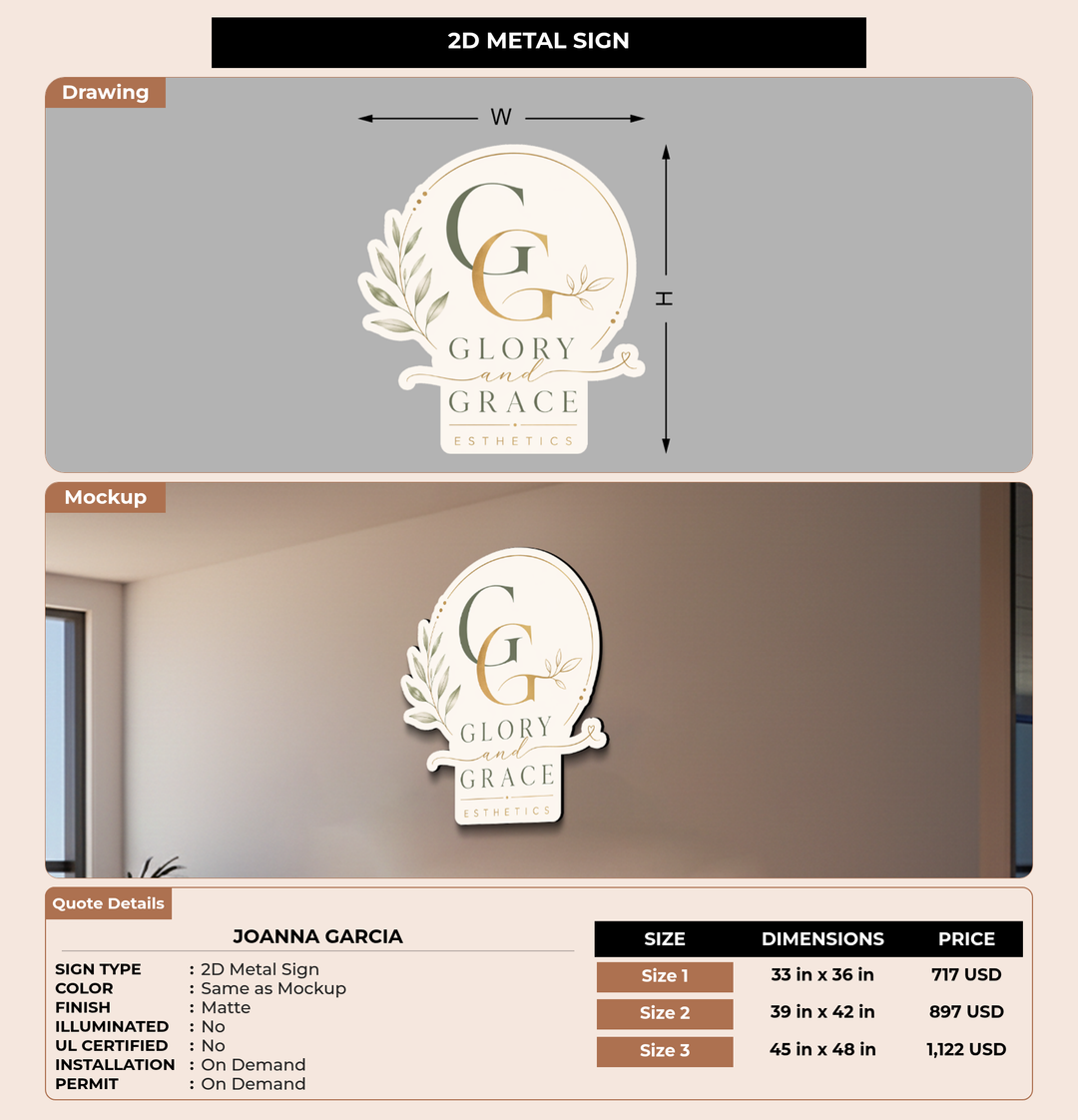 CUSTOM MOCKUP SIGN FOR Joanna Garcia