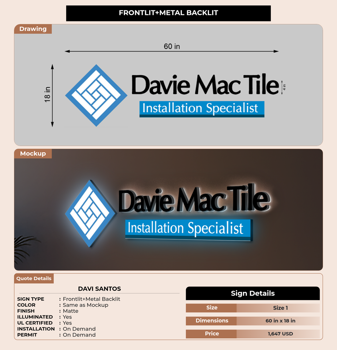 CUSTOM MOCKUP SIGN FOR Davi Santos