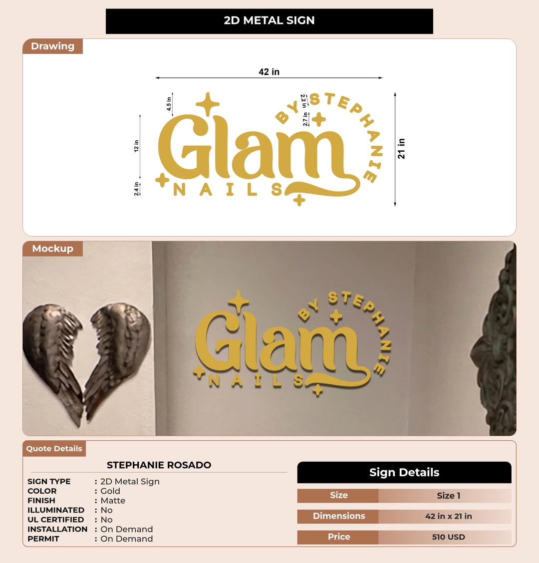 CUSTOM MOCKUP SIGN FOR Stephanie Rosado