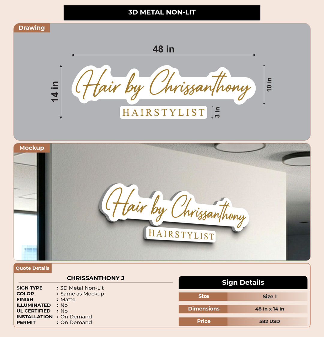 CUSTOM MOCKUP SIGN FOR Chrissanthony J