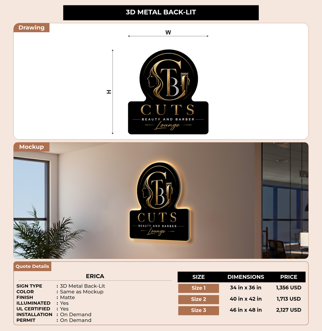 CUSTOM MOCKUP SIGN FOR Erica