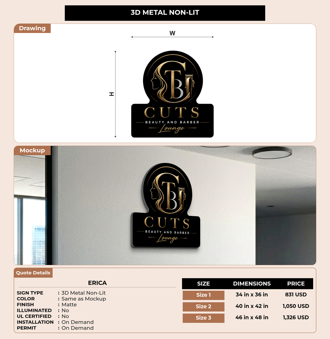 CUSTOM MOCKUP SIGN FOR Erica