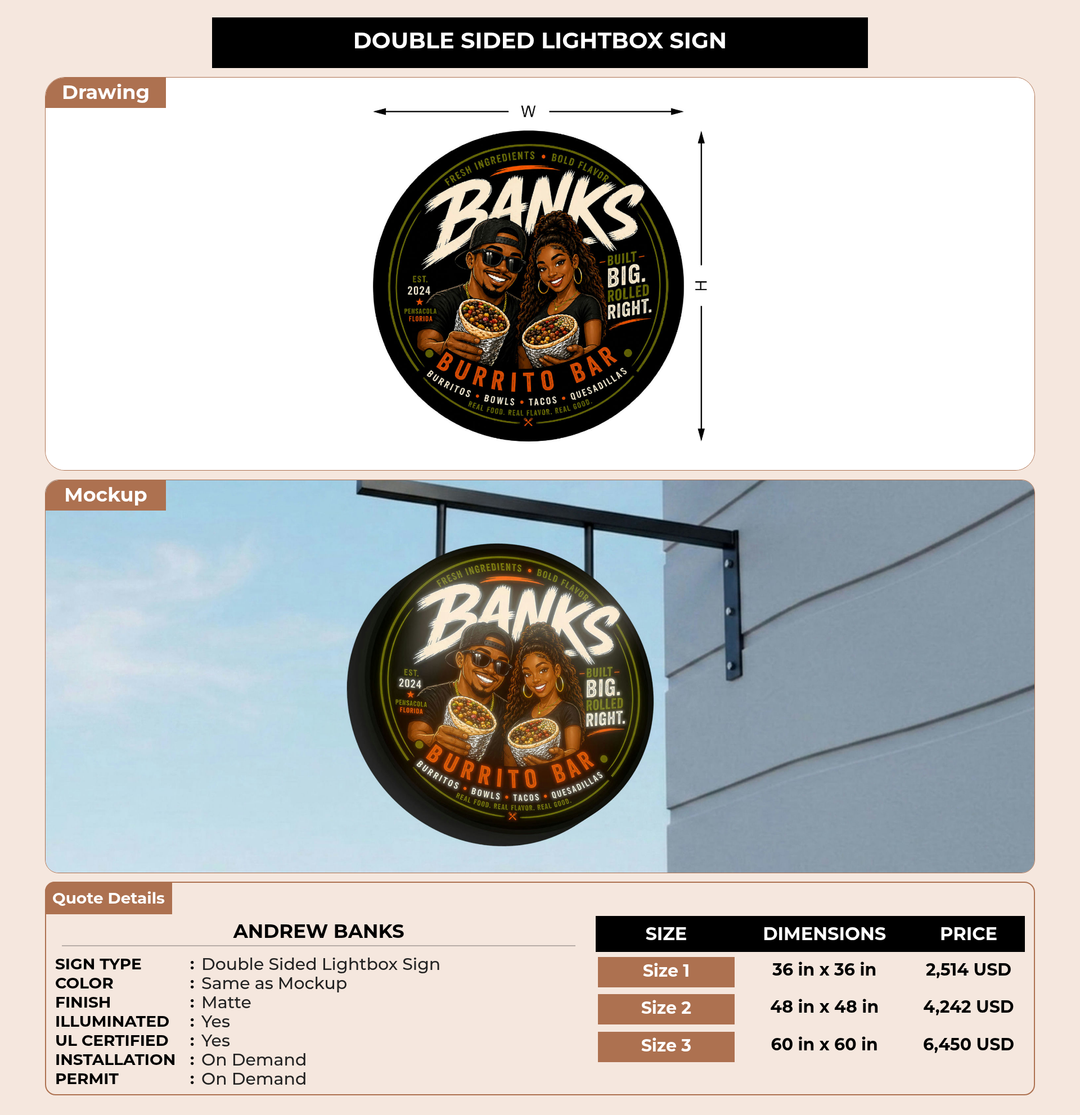CUSTOM MOCKUP SIGN FOR Andrew Banks