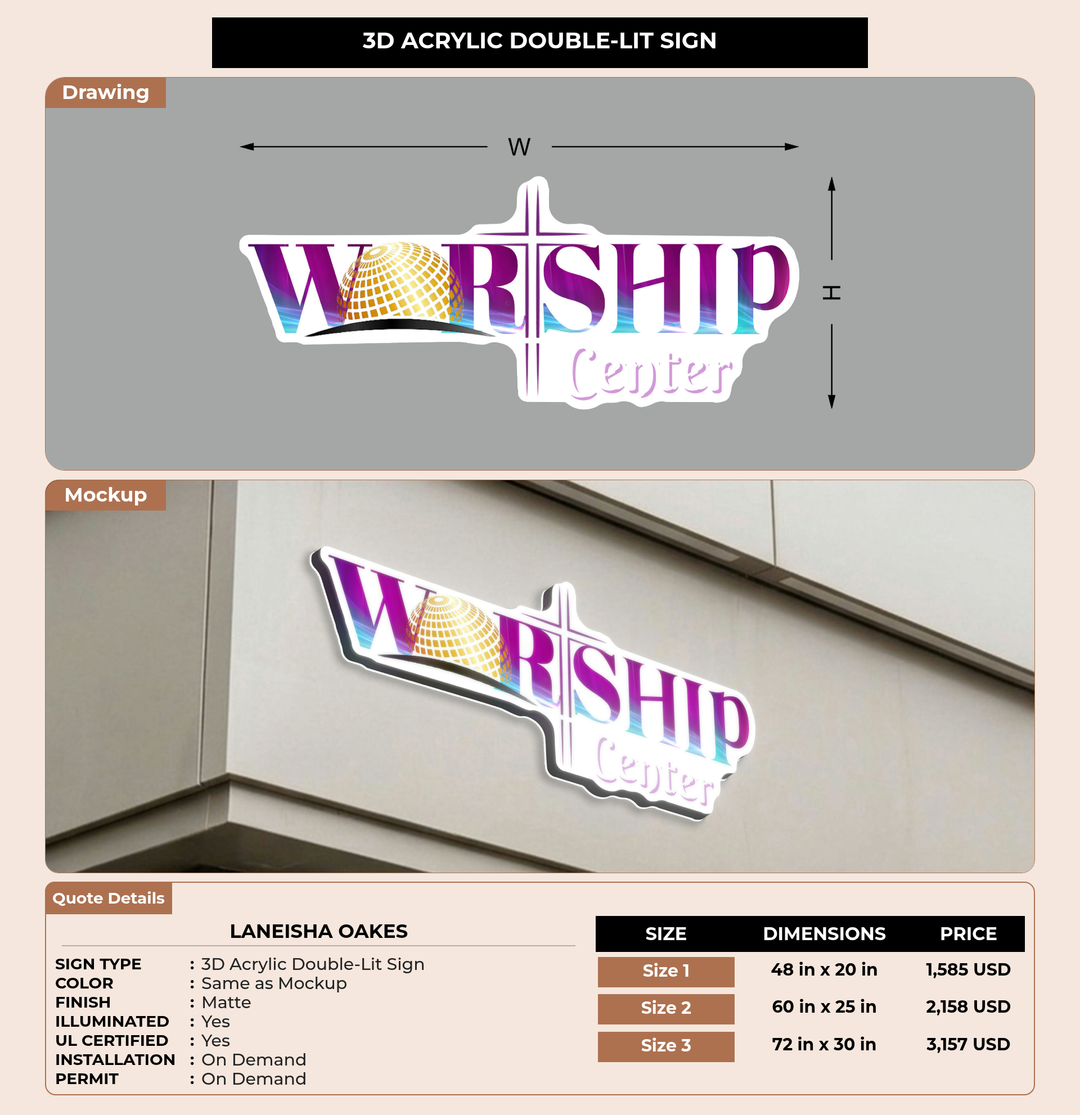 CUSTOM MOCKUP SIGN FOR LaNeisha Oakes