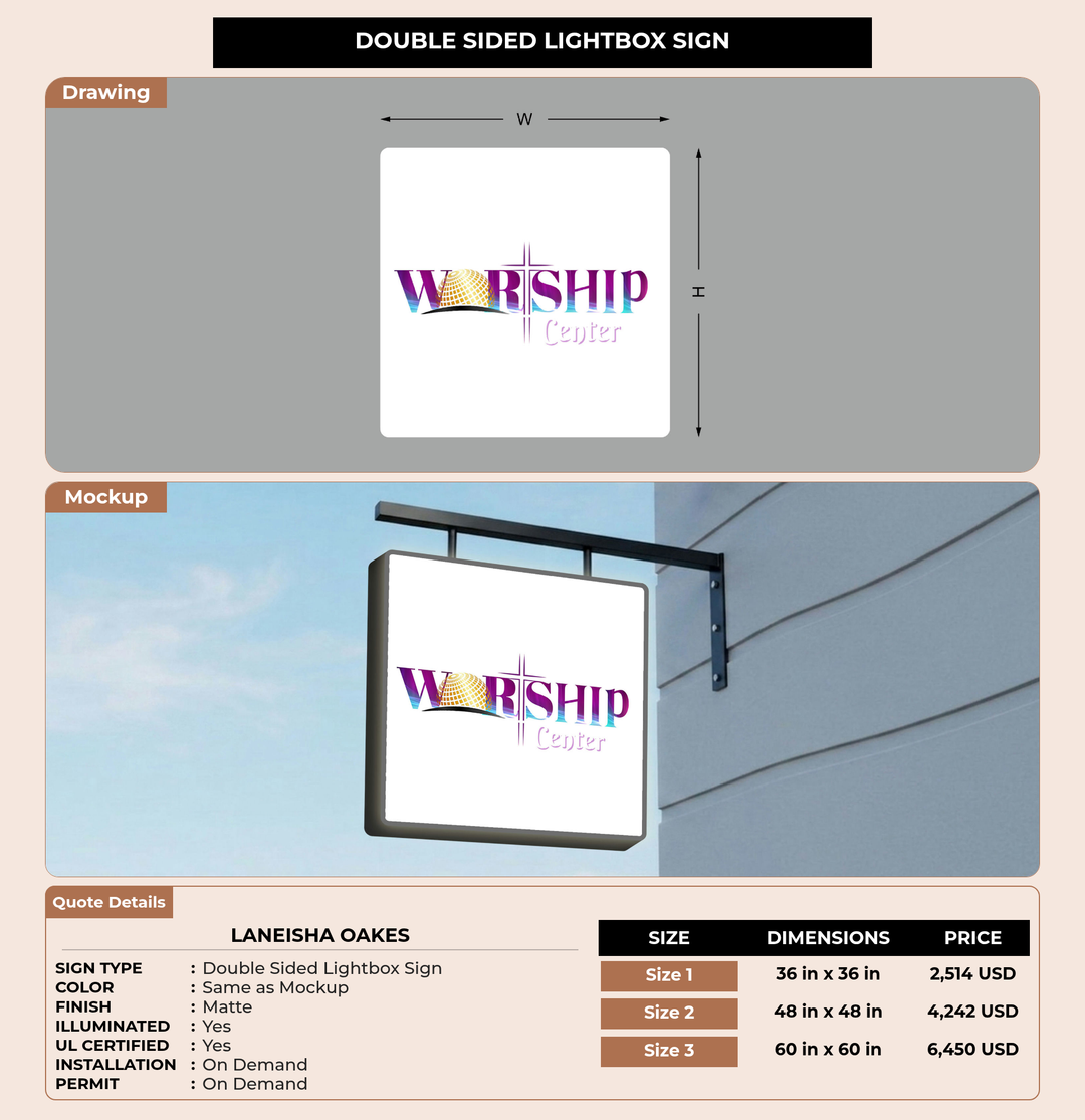 CUSTOM MOCKUP SIGN FOR LaNeisha Oakes