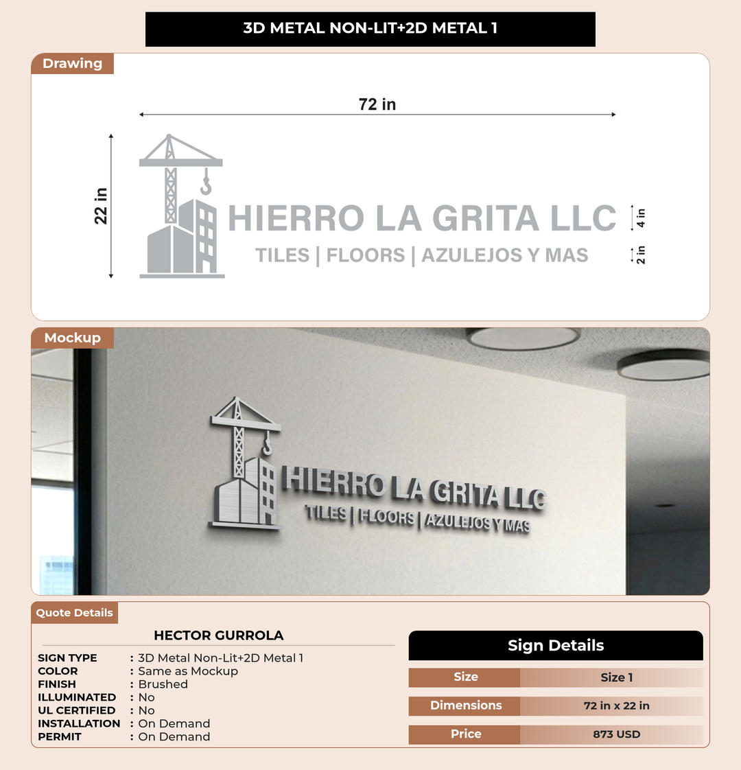 CUSTOM MOCKUP SIGN FOR Hector Gurrola
