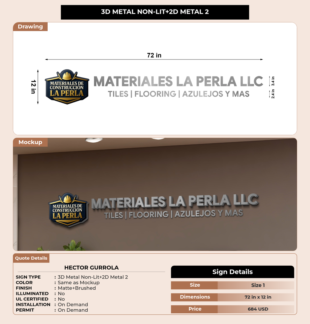 CUSTOM MOCKUP SIGN FOR Hector Gurrola