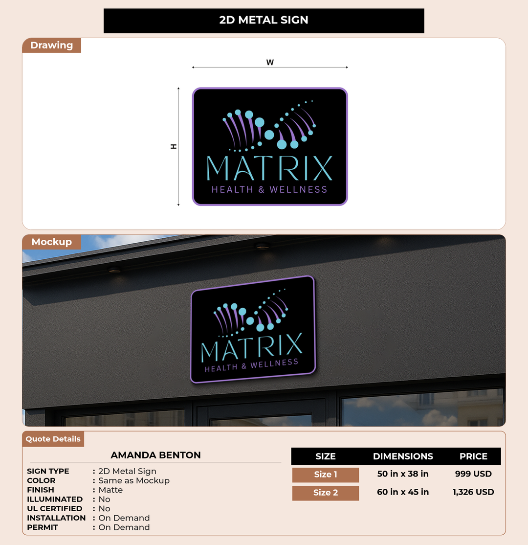 CUSTOM MOCKUP SIGN FOR Amanda Benton