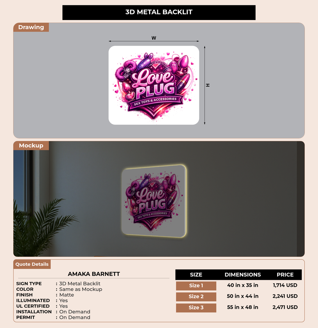 CUSTOM MOCKUP SIGN FOR Amaka Barnett
