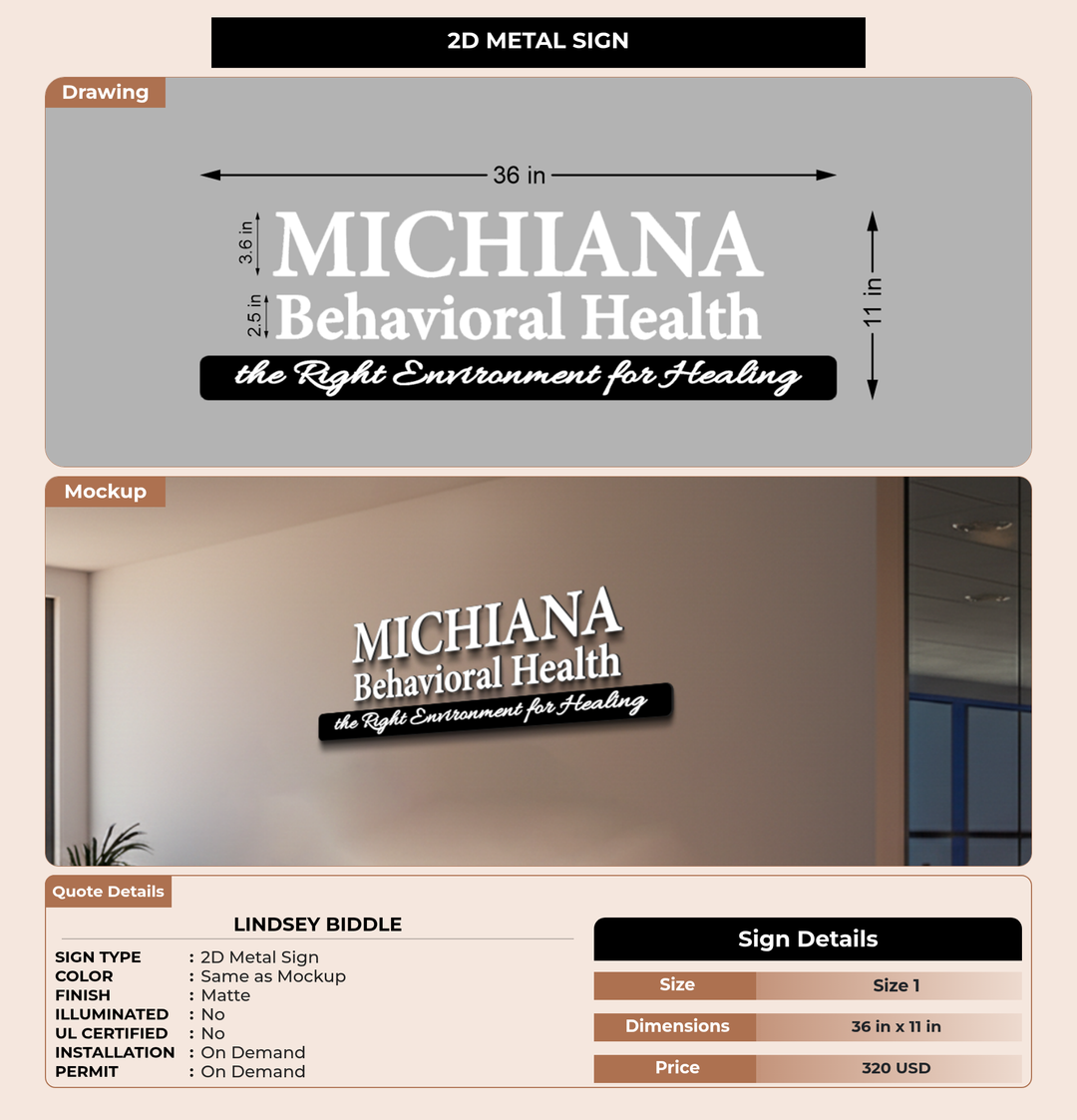 CUSTOM MOCKUP SIGN FOR Lindsey Biddle