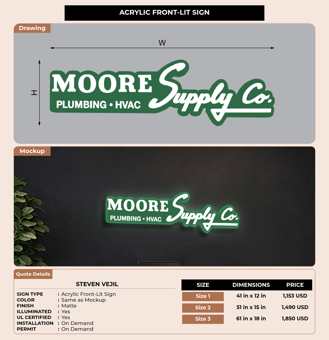 CUSTOM MOCKUP SIGN FOR Steven Vejil