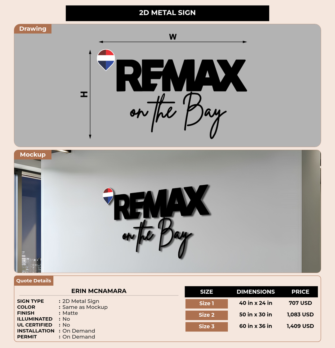 CUSTOM MOCKUP SIGN FOR Erin McNamara