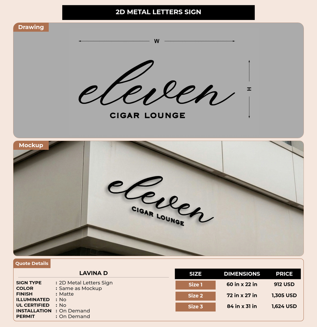 CUSTOM MOCKUP SIGN FOR Lavina D