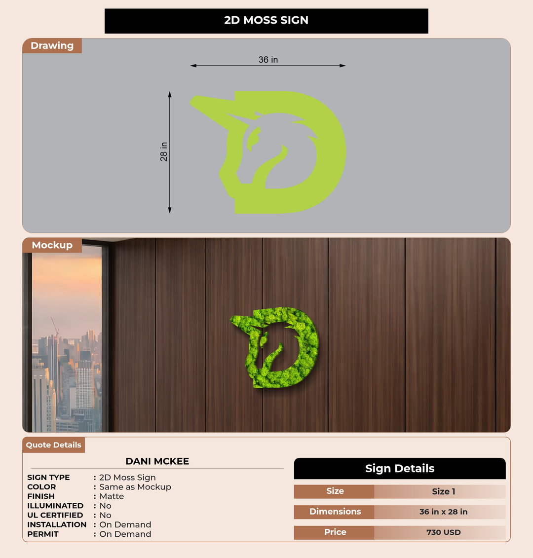 CUSTOM MOCKUP SIGN FOR dani mckee
