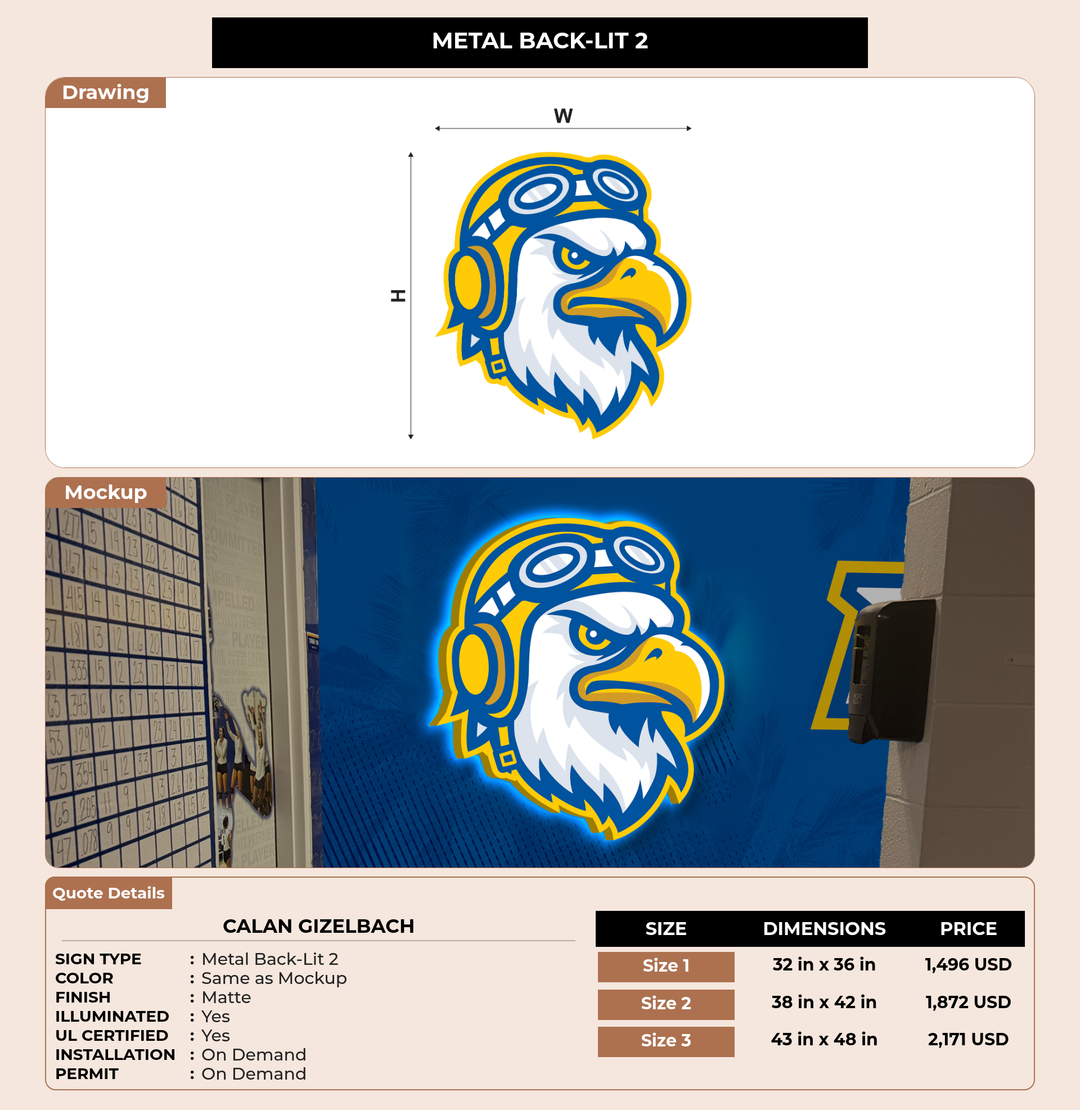 CUSTOM MOCKUP SIGN FOR Calan Gizelbach