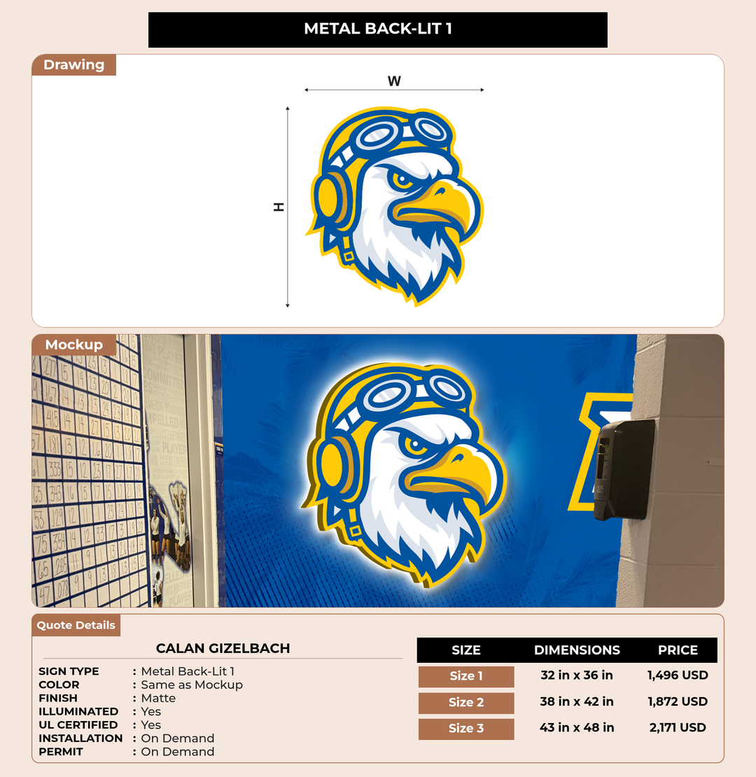 CUSTOM MOCKUP SIGN FOR Calan Gizelbach
