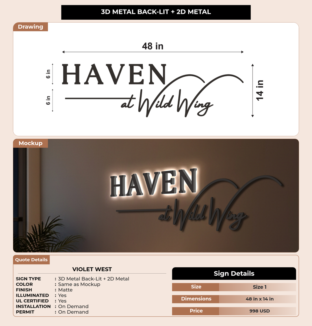 CUSTOM MOCKUP SIGN FOR Violet West