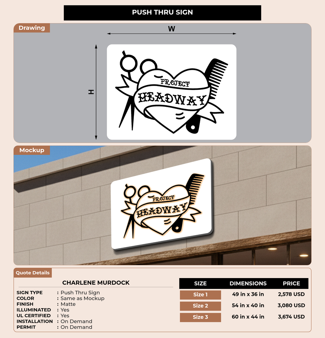 CUSTOM MOCKUP SIGN FOR Charlene Murdock