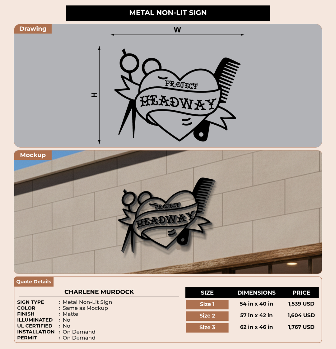 CUSTOM MOCKUP SIGN FOR Charlene Murdock