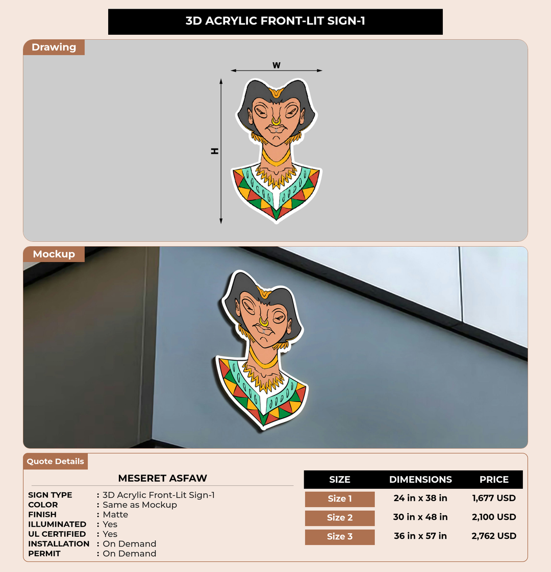 CUSTOM MOCKUP SIGN FOR Meseret Asfaw
