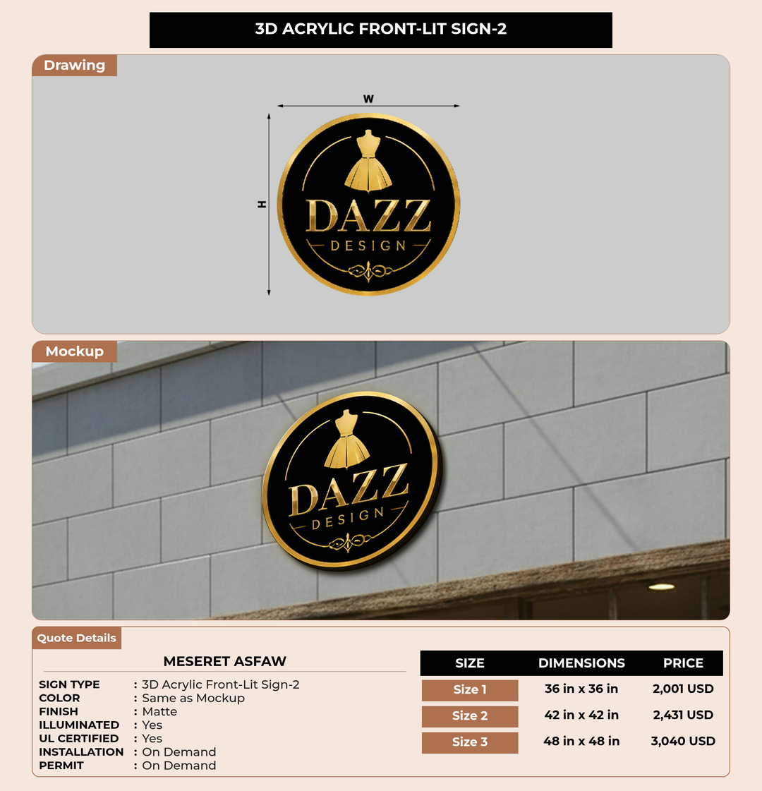 CUSTOM MOCKUP SIGN FOR Meseret Asfaw