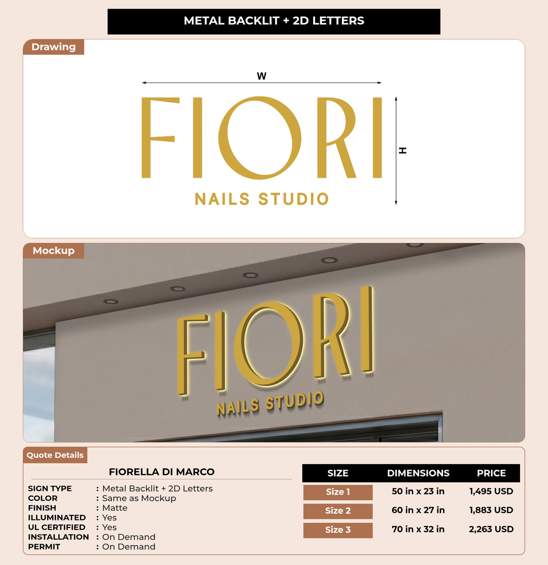 CUSTOM MOCKUP SIGN FOR Fiorella Di marco