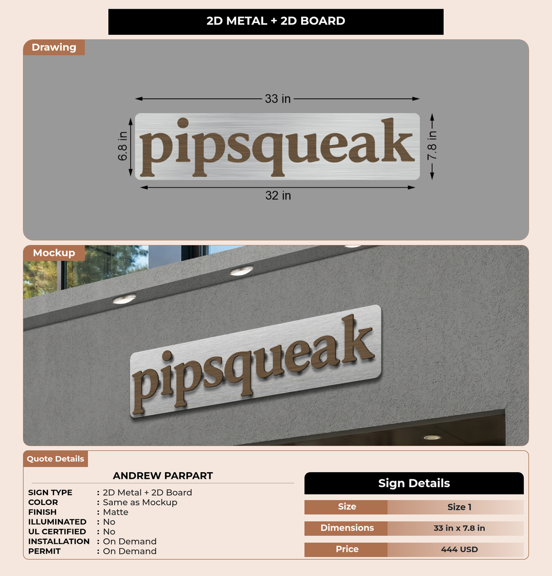CUSTOM MOCKUP SIGN FOR Andrew Parpart