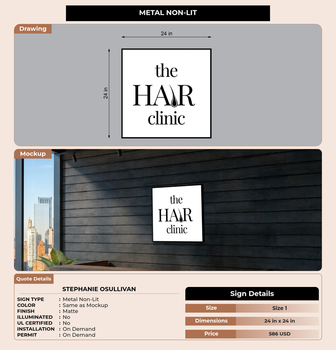 CUSTOM MOCKUP SIGN FOR Stephanie OSullivan
