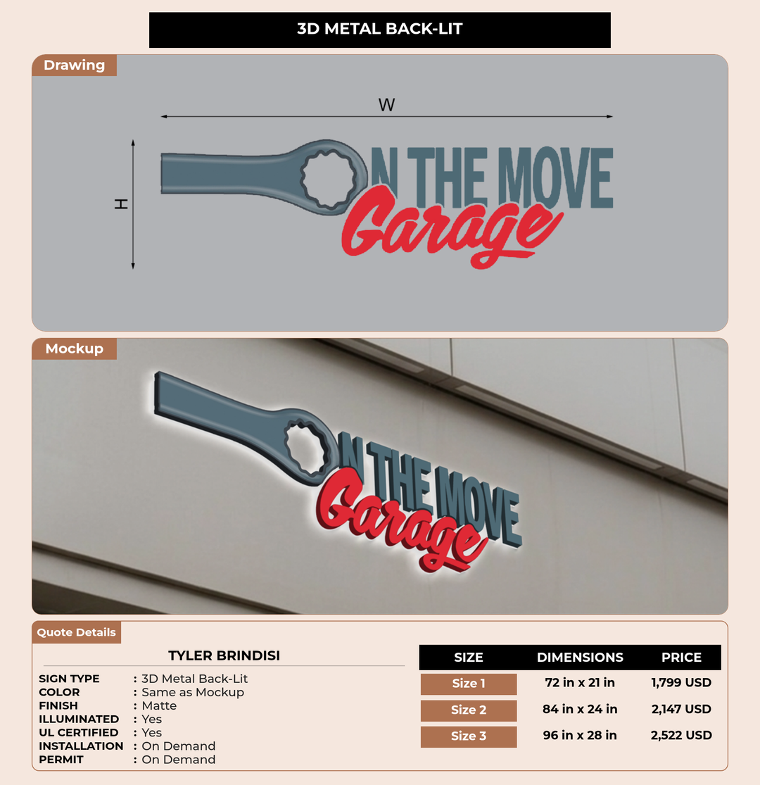 CUSTOM MOCKUP SIGN FOR Tyler Brindisi