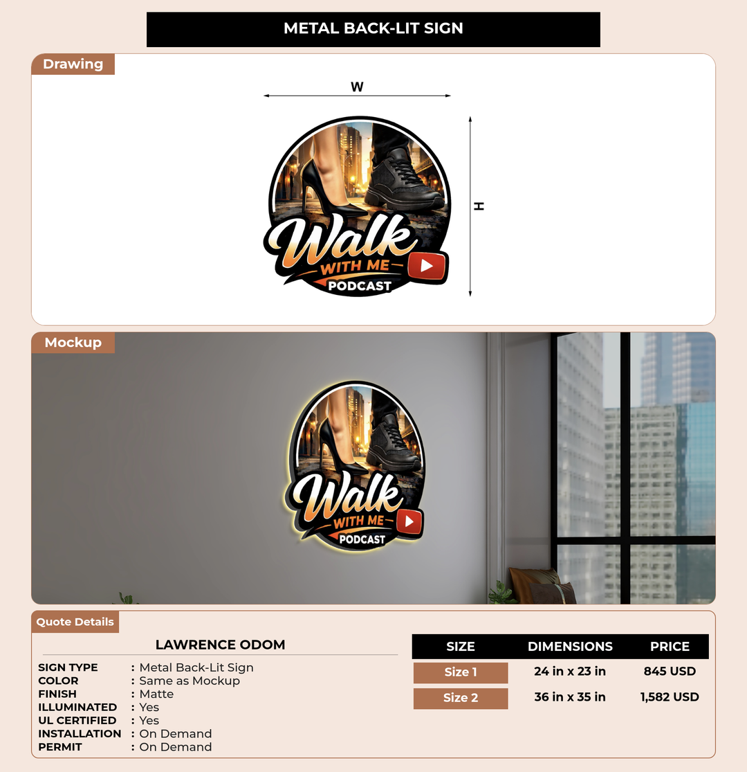 CUSTOM MOCKUP SIGN FOR Lawrence Odom