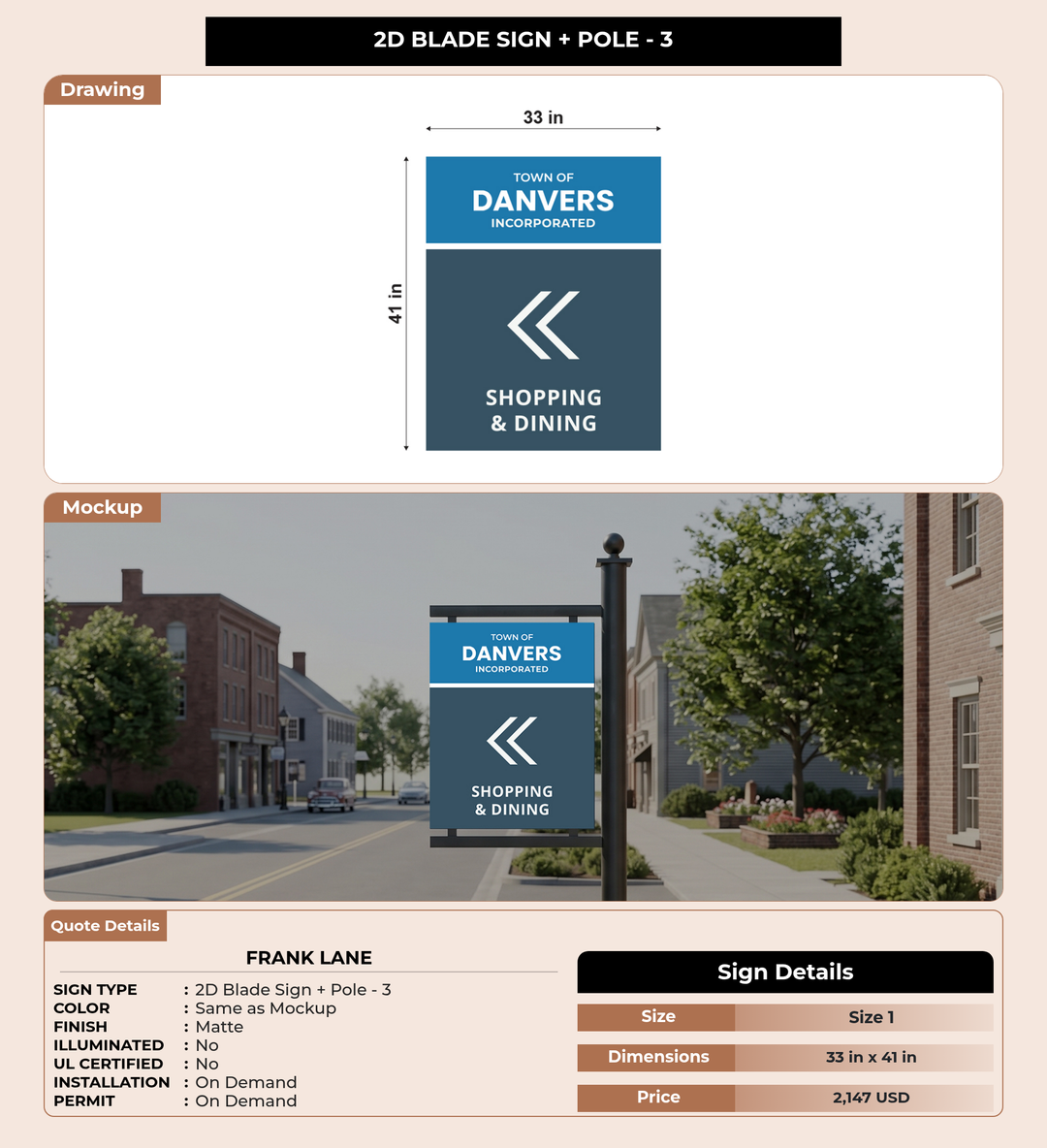 CUSTOM MOCKUP SIGN FOR Frank Lane